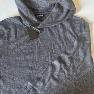 Asher Men's CASHMERE Gray Hoodie Sweatshirt